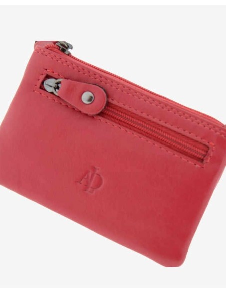 Monedero de piel Unisex Adapell Rojo