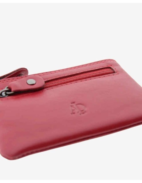 Monedero de piel Unisex Adapell Rojo