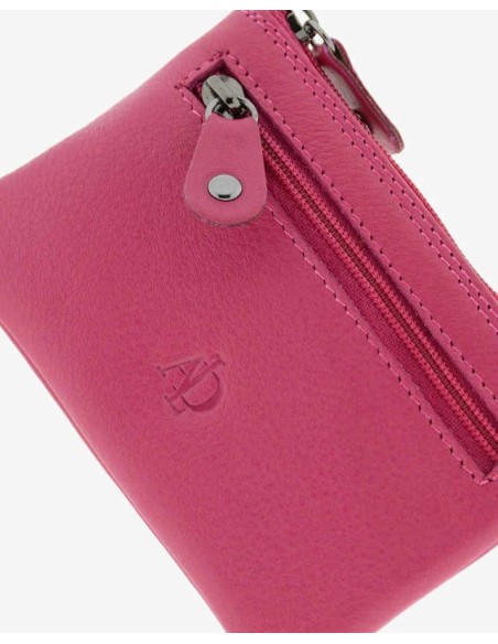 Monedero de piel Unisex Adapell Magenta