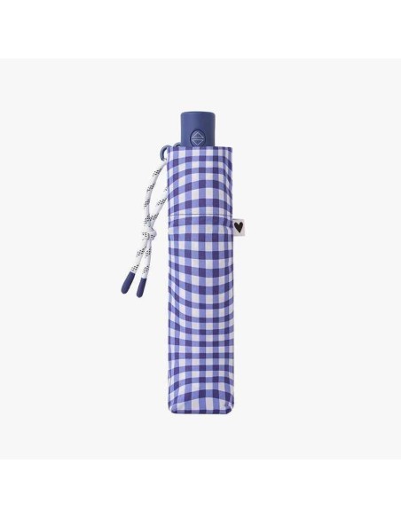 Paraguas plegable Vichy Bisetti azul