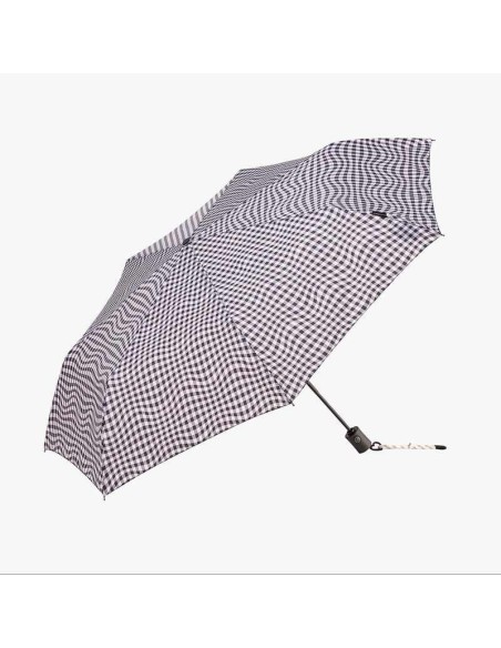 Paraguas plegable Vichy Bisetti negro
