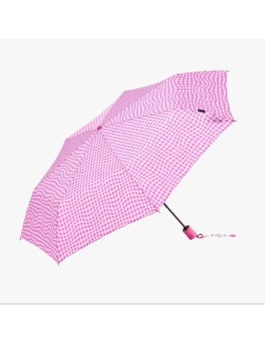 Paraguas plegable Vichy Bissetti rosa