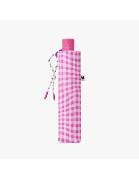 Paraguas plegable Vichy Bissetti rosa