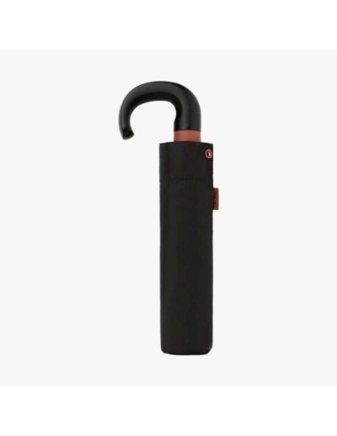 Paraguas plegable bisetti con mango negro-marrón