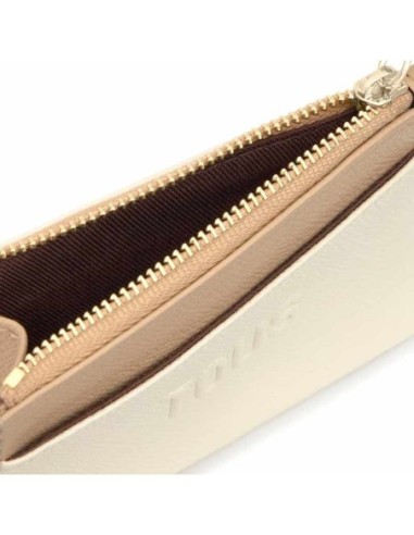 Monedero tarjetero beige y arena Audree Saffiano TOUS