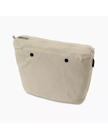 Bolsa Interna O bag Cremallera Tejido Canvas Natural