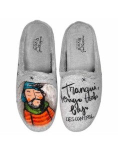 Zapatillas de Casa Vivant "Tranqui, tengo todo bajo descontrol" Gris
