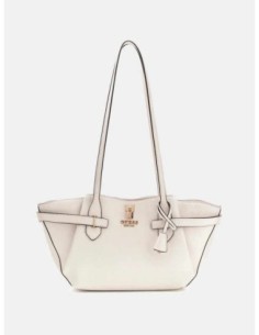 Bolso de hombro Guess Saffiano Yesba Off Whitte
