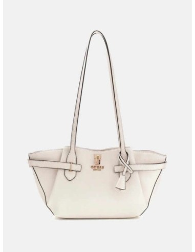 Bolso de hombro Guess Saffiano Yesba Off Whitte