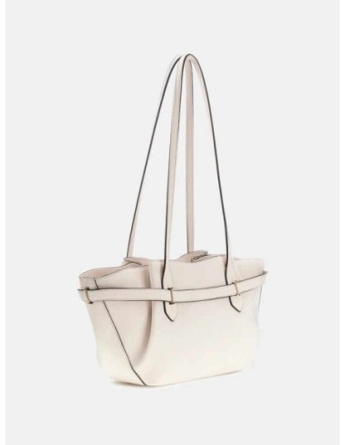 Bolso de hombro Guess Saffiano Yesba Off Whitte