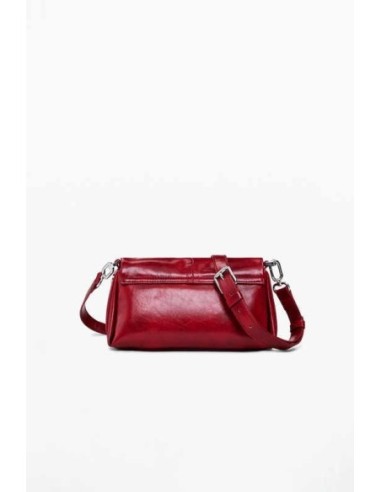 Bolso lazo brillante pequeño rojo desigual