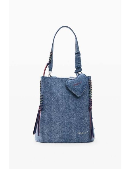 Mochila Desigual pequeña denim corazón