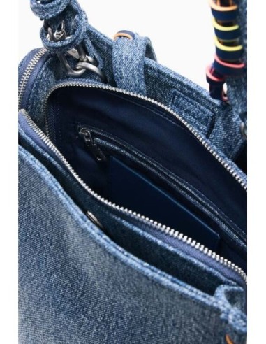 Mochila Desigual pequeña denim corazón