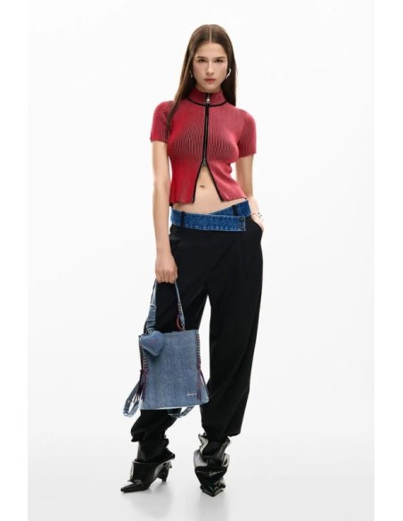 Mochila Desigual pequeña denim corazón