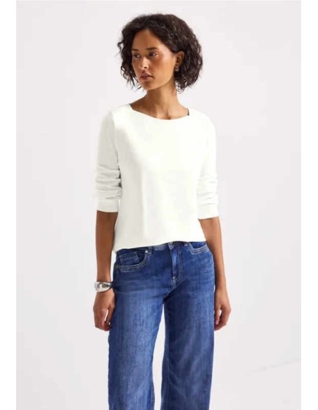 Camisa náutica básica blanca street one