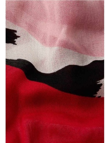 Pañuelo estampada Street One Rojo y Rosa
