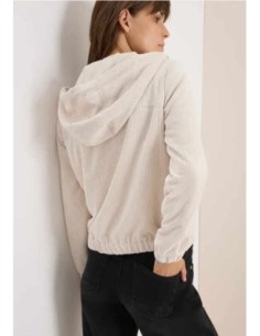 Chaqueta de pana con capucha beige CECIL 2