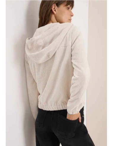 Chaqueta de pana con capucha beige CECIL