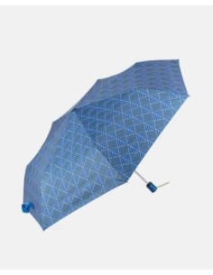 Paraguas Cacharel plegable estampado geométrico azul