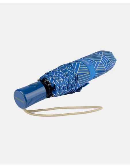 Paraguas Cacharel plegable estampado geométrico azul