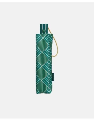 Paraguas Cacharel plegable estampado geométrico verde