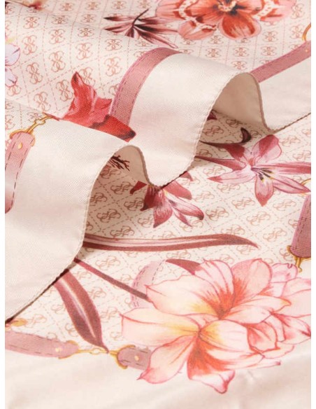 Foulard Guess con estampado floral beige multi