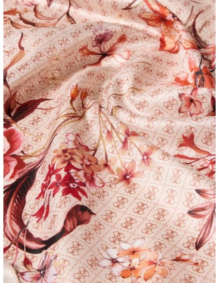Foulard Guess con estampado floral beige multi