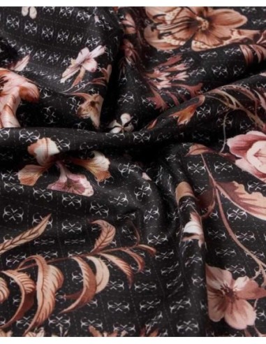 Foulard Guess con estampado floral negro multi
