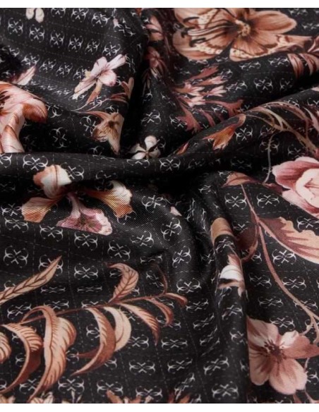 Foulard Guess con estampado floral negro multi