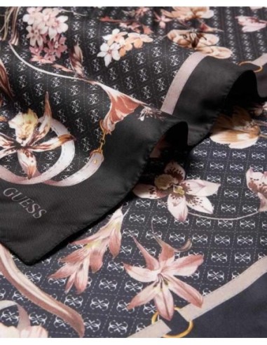 Foulard Guess con estampado floral negro multi