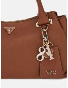 Bolso de mano Guess Evie Charms Marrón 2