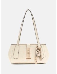 Bolso al hombro guess Brooke Charm crema