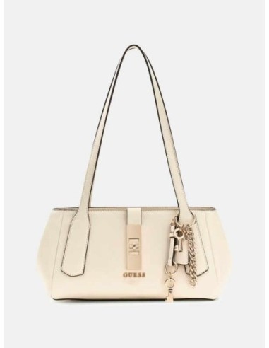 Bolso al hombro guess Brooke Charm crema