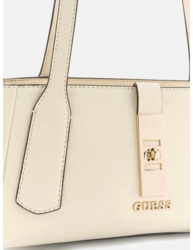 Bolso al hombro guess Brooke Charm crema