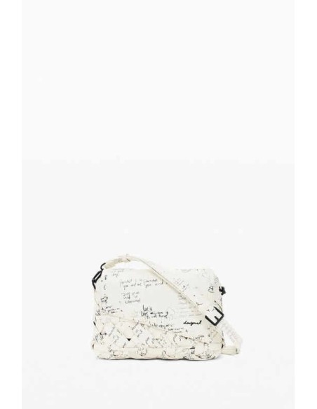 Bolso mediano lettering desigual