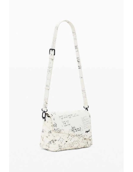 Bolso mediano lettering desigual