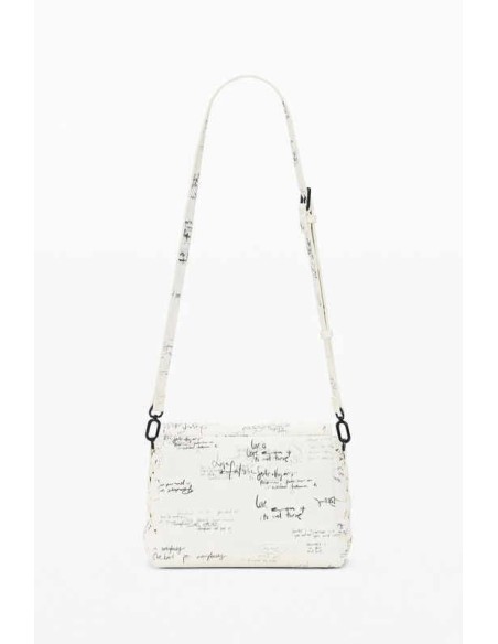 Bolso mediano lettering desigual