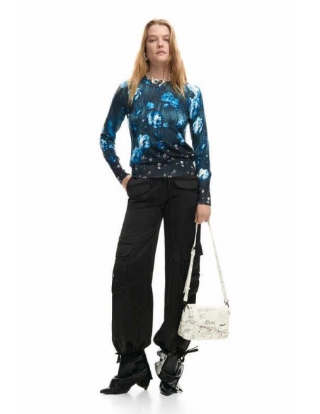 Bolso mediano lettering desigual