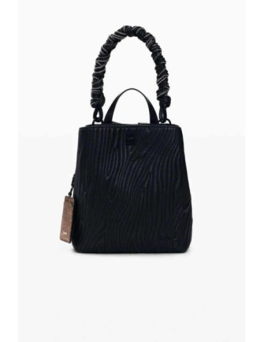 Mochila pequeña relieve desigual negro