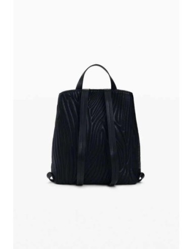 Mochila pequeña relieve desigual negro