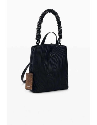 Mochila pequeña relieve desigual negro