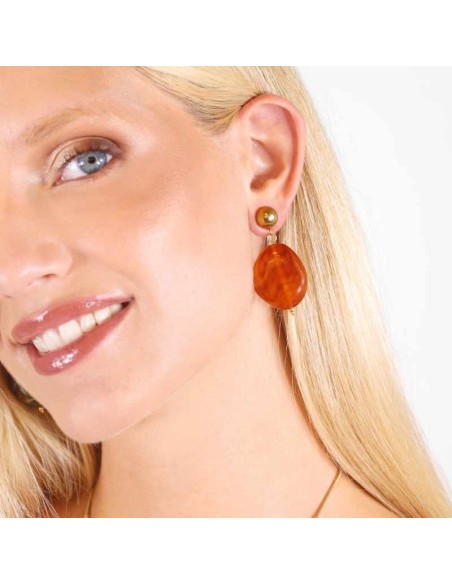 Pendientes Anartxy marbles Tempo Naranja