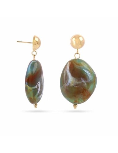 Pendientes Anartxy marbles Tempo Turquesa