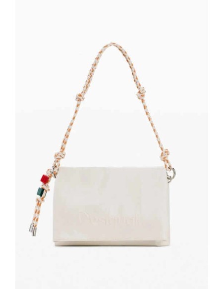 Bolso desigual mediano charms blanco