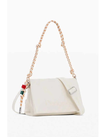 Bolso desigual mediano charms blanco