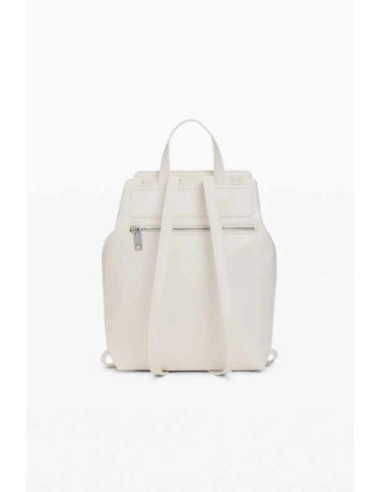 Mochila desigual pequeña charms blanca