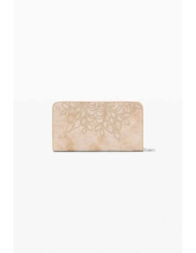 Monedero desigual mediano bordados arena