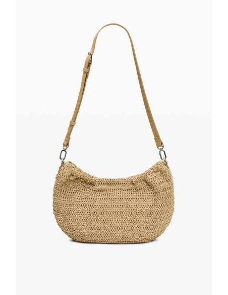 Bolso desigual mediano ovalado rafia charms