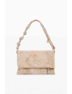 Bolso desigual mediano solapa bordados