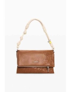 Bolso desigual mediano logo charm camel